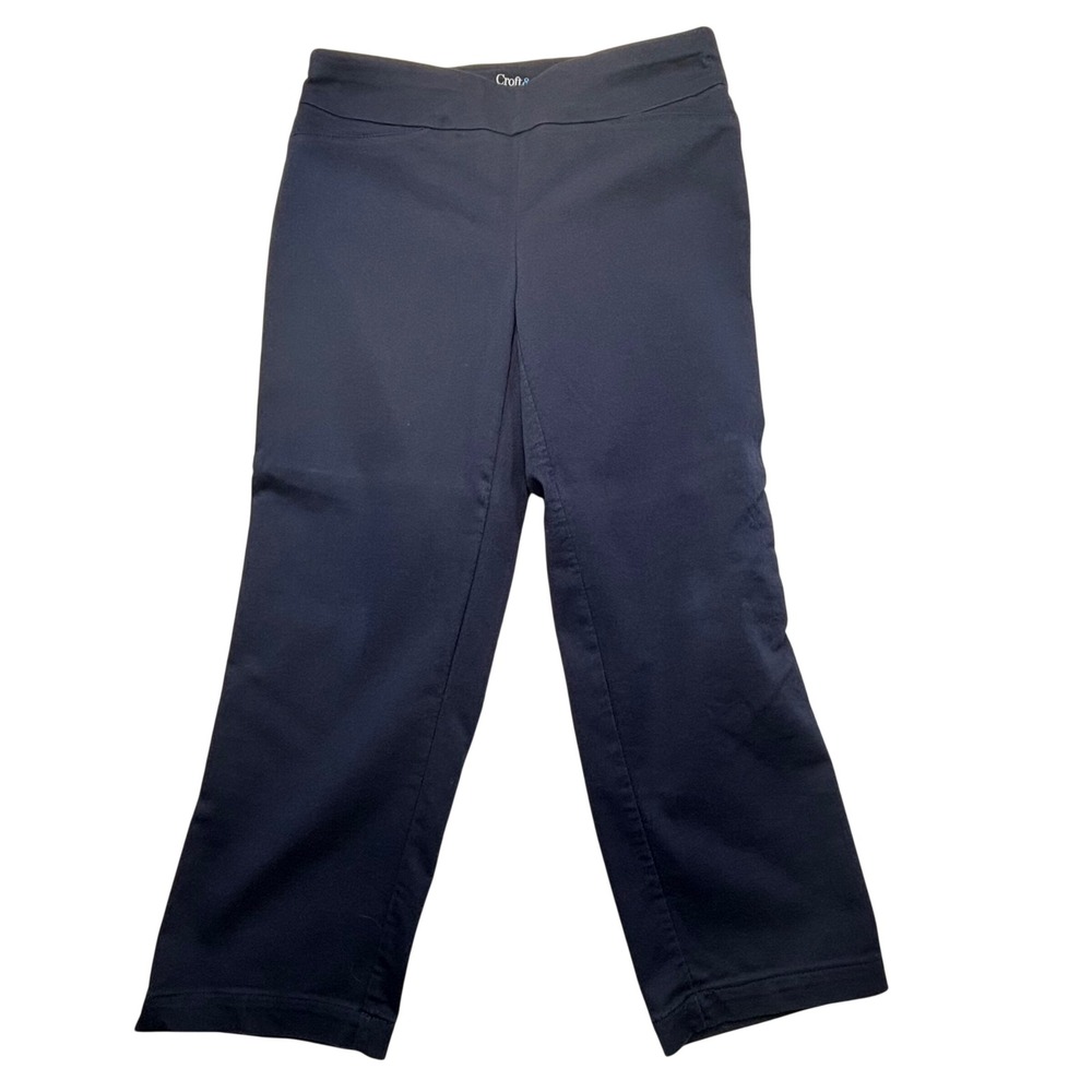 Croft‎ & Barrow Effortless Stretch Pant Navy Blue  Trousers Womens 10 Short #910